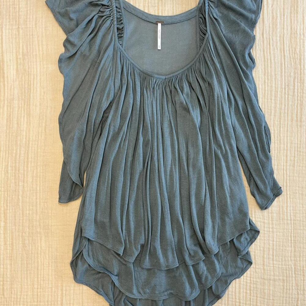 Free People Forever and Always v-neck flutter sleeve top